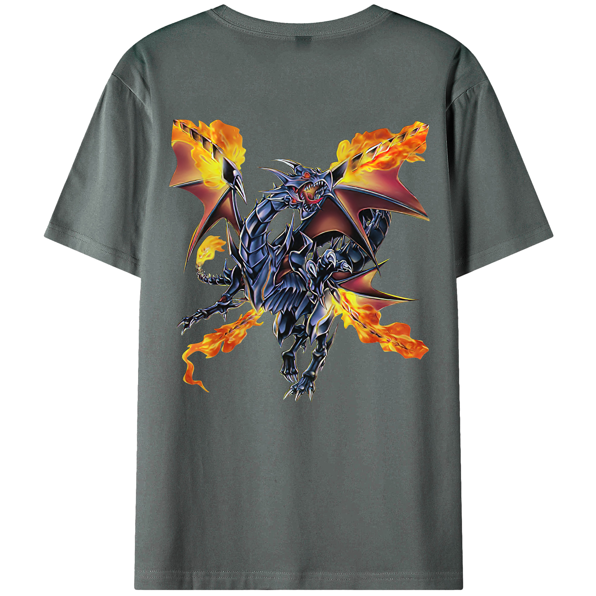（画像用） 遊☆戯☆王 Yu-Gi-Oh! 綿100％ メンズ半袖Tシャツ（バックプリント） 通気性